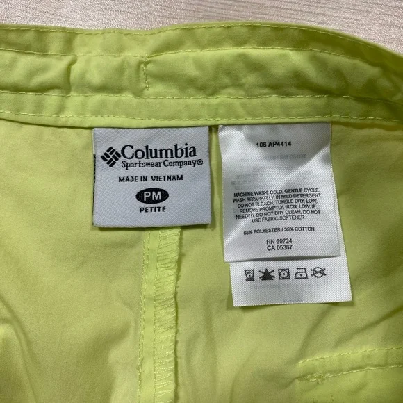 Columbia Women’s Yellow Snap Drawstring No Net Shorts PM - Picture 10 of 10